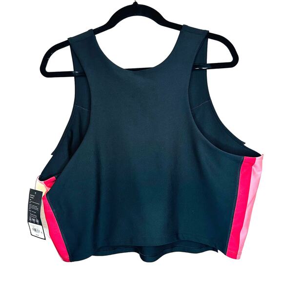 Kinesis Women's Black Scoop Neck Sleeveless Cropped Tank Top Size 3X - Picture 2 of 4